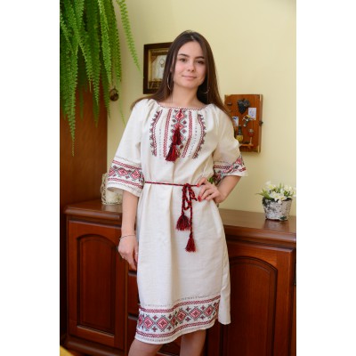 Embroidered dress "Zoreslava" handmade